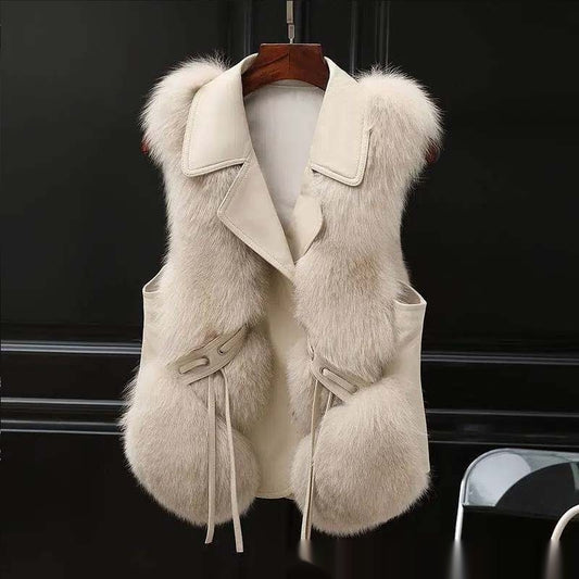 Fur Vests Coat Short Fox Vest