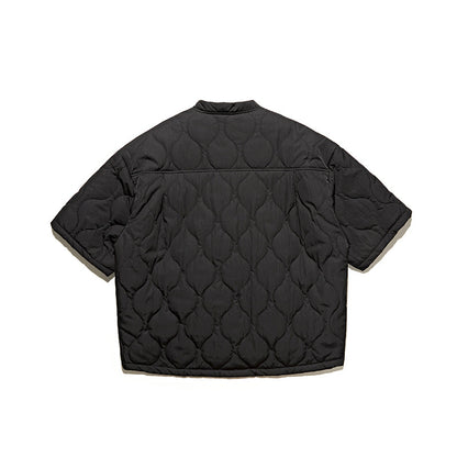 Gourd Quilted Collarless Cotton Retro