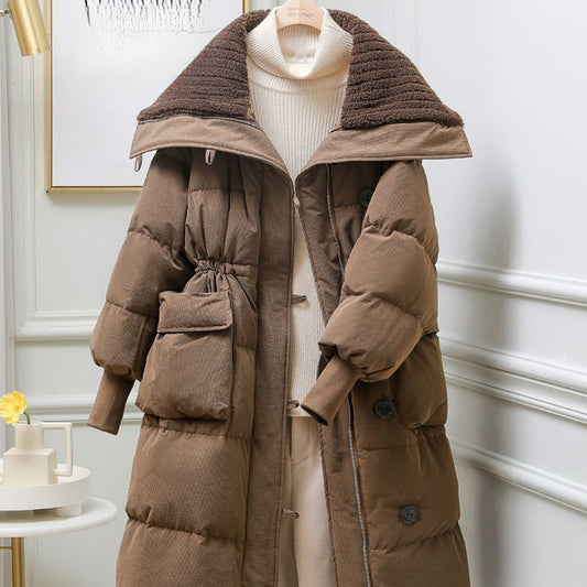 Large Lapel Padded Cotton-padded Jacket Outerwear Tide
