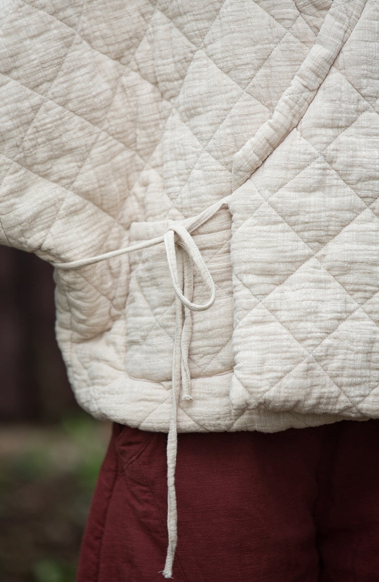 Rhombus Women's Short Cotton-padded Coat