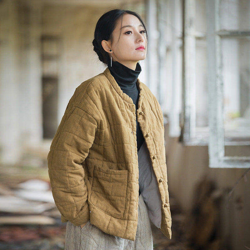 Fashion Artistic Women's Short Cotton-padded Coat