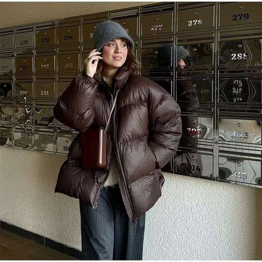 Fashion Casual Loose Fluffy Soft Bread Cotton Jacket